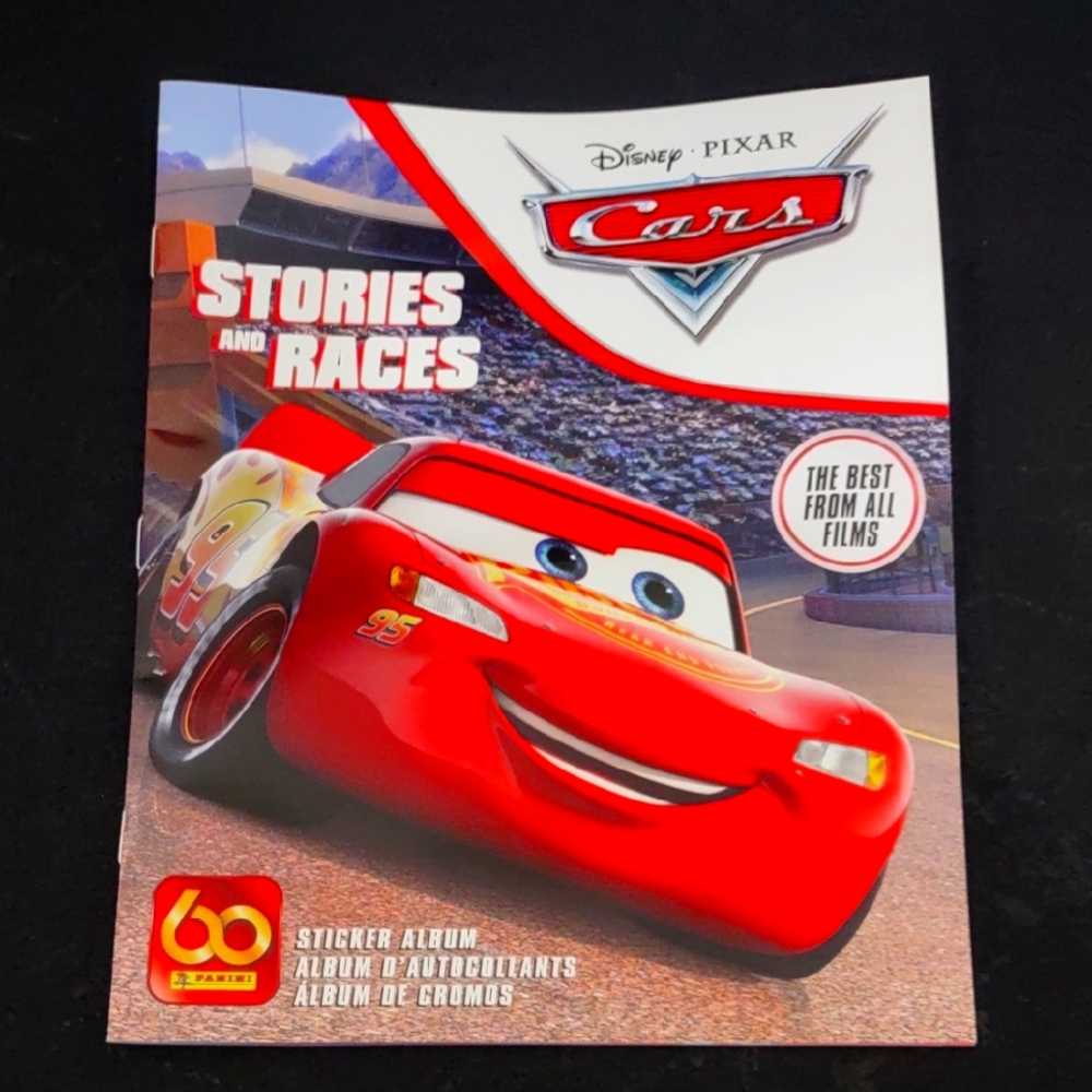 NEW DISNEY PIXAR CARS STORIES AND RACES STICKER ALBUM 5 PACKS OF STICKERS
